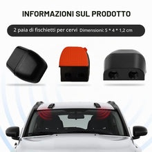 Carica l'immagine nel visualizzatore di Gallery, 4 Pezzi Fischietti Ultrasuoni Auto, Ultrasuoni Cinghiali, Repellente Cinghiali, Fischietti di Cervo per Veicoli, Fischie