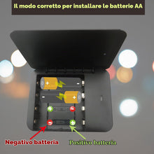 Carica l'immagine nel visualizzatore di Gallery, Caricabatteria per telefono di emergenza alimentato a batteria USB, portatile, 4 batterie AA, presa (nero)