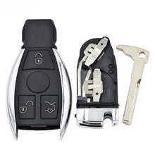 Carica l'immagine nel visualizzatore di Gallery, Per Mercedes Benz 3 pulsanti 2 batterie Portapila Chiave a Guscio auto