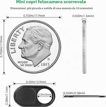 Carica l'immagine nel visualizzatore di Gallery, CloudValley Webcam Cover, 0.6mm Ultra-Sottile Metallo Copri Webcam Copertura per MacBook Pro* Air, iPad, Laptop, iMac, P