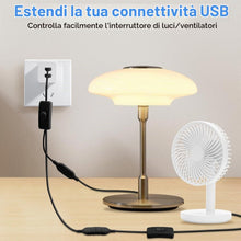 Carica l'immagine nel visualizzatore di Gallery, AXFEE Cavo USB con Interruttore on/off, Interruttore a Cavo, Nero