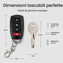 Carica l'immagine nel visualizzatore di Gallery, Telecomando Cancello 433,92MHz Codice Fisso Set da 2 Duplicatore