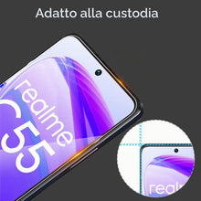 Carica l'immagine nel visualizzatore di Gallery, Dabuu Vetro Temperato per Realme C55, 3 Pezzi Pellicola Protettiva + 3 Pezzi Protezione Fotocamera Pellicola HD Durezza 
