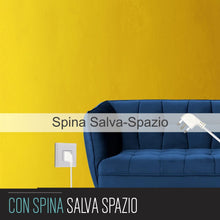 Carica l'immagine nel visualizzatore di Gallery, Multipresa a 6 Posti, Ciabatta Elettrica con 6 Prese Italiane e Schuko/Tedesche - Spina Italiana 16A - Potenza 250V/2500