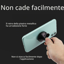 Carica l'immagine nel visualizzatore di Gallery, 8 Pezzi Calamita per Cellulare Auto, Rotondi Placche Metalliche Adesive, per Porta Cellulare Auto/Supporto Telefono Magn