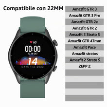 Carica l'immagine nel visualizzatore di Gallery, WD&amp;CD Cinturino Compatibile per Amazfit GTR [2 Pezzi], 22mm Braccialetto di Ricambio Silicone Sportivo Cinturino Compati