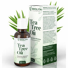 Carica l'immagine nel visualizzatore di Gallery, BIOLYN Tea Tree Oil 20ml – Olio Essenziale Puro di Melaleuca – Naturale al 100% – Ideale per Pelle, Capelli e Aromaterap