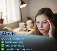 Carica l'immagine nel visualizzatore di Gallery, Alovis 3in1 - Collirio Sterile Lubrificante, Reidratante, protettivo. Smart working; Lenti a Contatto; Uso frequente. Co