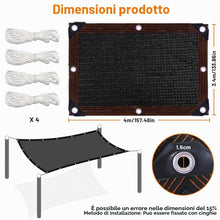 Carica l'immagine nel visualizzatore di Gallery, Flintronic Rete Ombreggiante, Telo Ombreggiante Occhiellato, Telo Esterno Con Occhielli Resistente Ai Raggi UV Vela Ombr