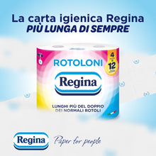 Carica l'immagine nel visualizzatore di Gallery, Regina Rotoloni, 8 Maxi Rotoli di Carta Igienica a 2 Veli