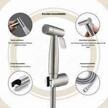 Carica l'immagine nel visualizzatore di Gallery, Bidet Portatile Kit Doccetta -Spruzzatore per WC con doppia modalità, in Acciaio Inossidabile, con Deviatore 2 Vie, con 