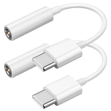 Carica l'immagine nel visualizzatore di Gallery, 2 Pezzi Adattatore USB C A Jack 3,5mm, Cavo Aux Dongle Type C, Con DAC Chip Per Laptop Tablet Smartphone, Convertitore A