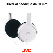 Carica l'immagine nel visualizzatore di Gallery, JVC HA-L50 Cuffie On-Ear Leggere e Pieghevoli con Jack 3,5 mm, Bianco