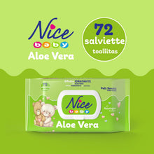 Carica l'immagine nel visualizzatore di Gallery, Nice Baby Aloe Vera Salviette per Cambio Pannolino, con Aloe Vera ad Effetto Idratante sulla Pelle, Dermatologicamente T