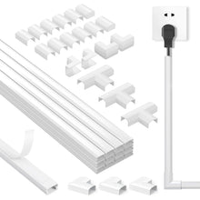 Carica l'immagine nel visualizzatore di Gallery, Carehabi Canalina Passacavi Muro Adesiva 4,8m (15x9mm, 0,4mx12pcs), Canaletta per Cavi Elettrici, Nascondi Cavi TV e Scr