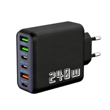 Carica l'immagine nel visualizzatore di Gallery, Caricatore USB-C 240W Multi-Port 3USB-A + 3USB-C