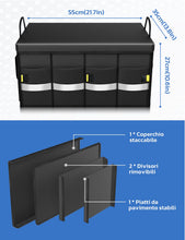 Carica l'immagine nel visualizzatore di Gallery, oasser Organizer per Bagagliaio Auto Waterproof 55L 600D Tessuto Oxford Organizer per Bbaule Pieghevole Multiscomparto A