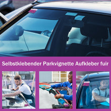 Carica l'immagine nel visualizzatore di Gallery, GXGM 5 Adesivi EasyPark in PVC Compatti e Resistenti Perfetti per Chi Usa l’App di Parcheggio Facili da Applicare su Vet
