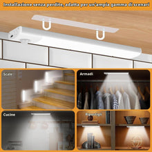 Carica l'immagine nel visualizzatore di Gallery, Vicloon Luce Armadio LED, Sensore Batteria Armadio Lampada, 20CM Magnetica Ricaricabile Luce LED Sottopensile, Dimmerabi