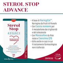 Carica l'immagine nel visualizzatore di Gallery, ERBA VITA Sterol Stop Advance integratore alimentare per il benessere cardiovascolare a base di Monacoline da Riso rosso