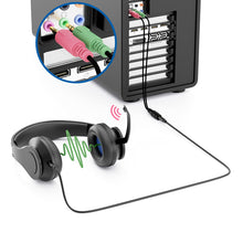 Carica l'immagine nel visualizzatore di Gallery, deleyCON 20cm Headset PC Laptop Adattatore Audio Jack Y Stereo - 1x 3,5mm Presa CTIA 4 Poli TRRS a 2x 3,5mm Connettori -