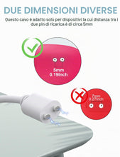 Carica l'immagine nel visualizzatore di Gallery, Cavo di ricarica di ricambio per cavo di ricarica USB magnetico da 0,8 m (5 mm/0,2 pollici)