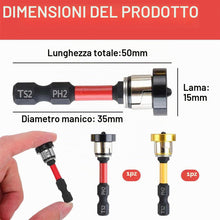 Carica l'immagine nel visualizzatore di Gallery, Set di 4 punte magnetiche PH2 da 1/4", punta cacciavite a posizionamento per gesso e pareti a secco, Regolazione Profond