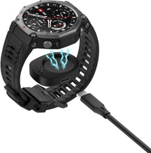 Carica l'immagine nel visualizzatore di Gallery, Caricatore per orologio Amazfit T-Rex 3/Balance/Balance 2/Helio, convertitore adattatore ricarica (senza cavo) (nero + n