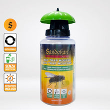 Carica l'immagine nel visualizzatore di Gallery, Sandokan, Bio Trap Trappola Mosche Esterno Riutilizzabile, Acchiappa Mosche Ecologico con Attrattivo Naturale (3 ricaric