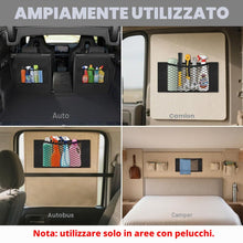 Carica l'immagine nel visualizzatore di Gallery, AOOWU 3 Pezzi Rete Portaoggetti Tasca Oganizer, 40 x 25 CM Universale Storage Mesh Net, Auto Selbstklebend Tasca Telo Pr