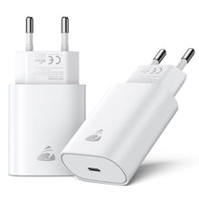 Carica l'immagine nel visualizzatore di Gallery, 2 Pack Caricatore USB C, 20W Ricarica Rapido Spina Type C Carica Adattatore