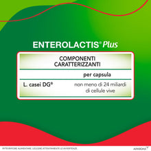 Carica l'immagine nel visualizzatore di Gallery, Enterolactis Plus, confezione da 30 capsule: fermenti lattici, probiotici, supporto per equilibrare la flora intestinale