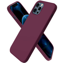 Carica l'immagine nel visualizzatore di Gallery, ORNARTO Cover per iPhone 12/12 Pro Silicone,Antiurto,Vino Rosso
