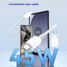 Carica l'immagine nel visualizzatore di Gallery, 2 Pezzi 45W USB C Caricatore Caricabatterie Rapido Caricabatterie Veloce con 3M Cavo per Samsung Galaxy S26 S25 S24 S23 
