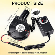 Carica l'immagine nel visualizzatore di Gallery, Ventilatore Radiale 12V con Controller, Ventilatore a Turbina da 220 V, Ventola Turbo con Uscita Aria, Ventola Radiale p
