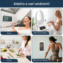 Carica l'immagine nel visualizzatore di Gallery, HOTUT Supporto per Telefono da Doccia, Impermeabile Custodia 480° Rotazione Porta Telefono Doccia, Anti-appannamento Por