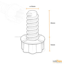 Carica l'immagine nel visualizzatore di Gallery, MGidea Vite Ricambio per Sedia Giardino compatibile con Mobili Rattan Allibert by Keter, 49 mm, Filettatura Ø 15 mm, Lun