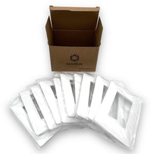 Carica l'immagine nel visualizzatore di Gallery, 10PZ Placche 3 Posti Bianco compatibile con Bticino Matix tipo AM4803BBN sottile per supporti 503SA