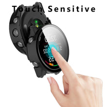 Carica l'immagine nel visualizzatore di Gallery, GIOPUEY Cover Compatibile con Garmin Forerunner 170, [2 Pezzi] Pellicola Protettiva Vetro + Cornice in Plastica Rigida C