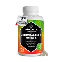 Carica l'immagine nel visualizzatore di Gallery, Vitamaze® Multivitaminico ad Alto Dosaggio Capsule, 23 Vitamine Efficaci A-Z e Minerali, Sostanze Minerali e Oligoelemen