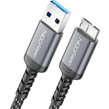 Carica l'immagine nel visualizzatore di Gallery, deleyCON 1m Cavo USB 3.0 Micro-B 5 Gbps - USB-A a Micro-B - Cavo Dati per Hard Disk Esterni HDD/SSD - per Toshiba, WD, S