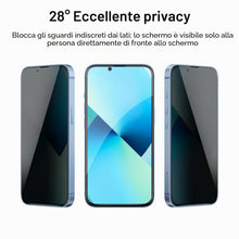 Carica l'immagine nel visualizzatore di Gallery, Amzpas 【3 Pezzi Privacy Pellicola Protettiva per iPhone 14/13/13 Pro/16e/17e, Copertura Totale Vetro Temperato Completa 