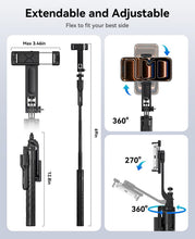 Carica l'immagine nel visualizzatore di Gallery, ORICO 175cm Treppiede Smartphone Bastone Selfie Alluminio 360° Telecomando