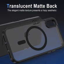 Carica l'immagine nel visualizzatore di Gallery, XTCASE Cover Magnetica per iPhone X / XS Traslucida Opaca, Nero