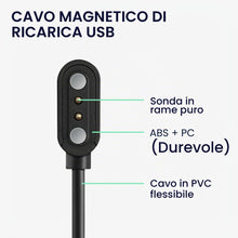 Carica l'immagine nel visualizzatore di Gallery, kwmobile Cavo Caricabatterie Compatibile con Ticwatch GTH/Oppo Watch Free Cavo - Carica Batterie USB Smartwatch - Cavett