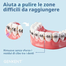 Carica l'immagine nel visualizzatore di Gallery, GENKENT Spazzole interdentali per bretelle, 64 pezzi, spazzole interdentali tra i denti per parentesi graffe filo interd