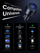 Carica l'immagine nel visualizzatore di Gallery, UGREEN 130W Caricatore Auto USB C 45W PPS Accendisigari USB C con Cavo 100W