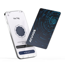 Carica l'immagine nel visualizzatore di Gallery, ATUVOS Air Tag Card Pro per Android &amp; iOS, Dual System Ricaricabile Wallet Tracker Funziona con Google Funzioni Trova o 
