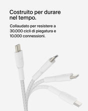 Carica l'immagine nel visualizzatore di Gallery, Belkin BoostCharge Cavo intrecciato da USB-C a USB-C da 2 metri per iPhone 15, iPhone 15 Pro, iPhone 15 Pro Max, iPhone 