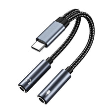 Carica l'immagine nel visualizzatore di Gallery, MMOBIEL Adattatore USB-C a 3.5mm Aux Audio Cuffie/Microfono Splitter 16 Bit